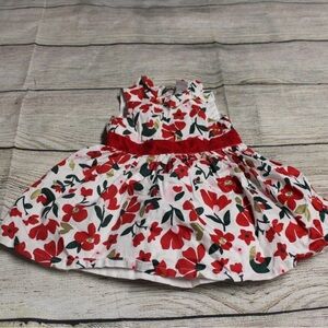 Carter's Red and White Floral Kids Formal Dress